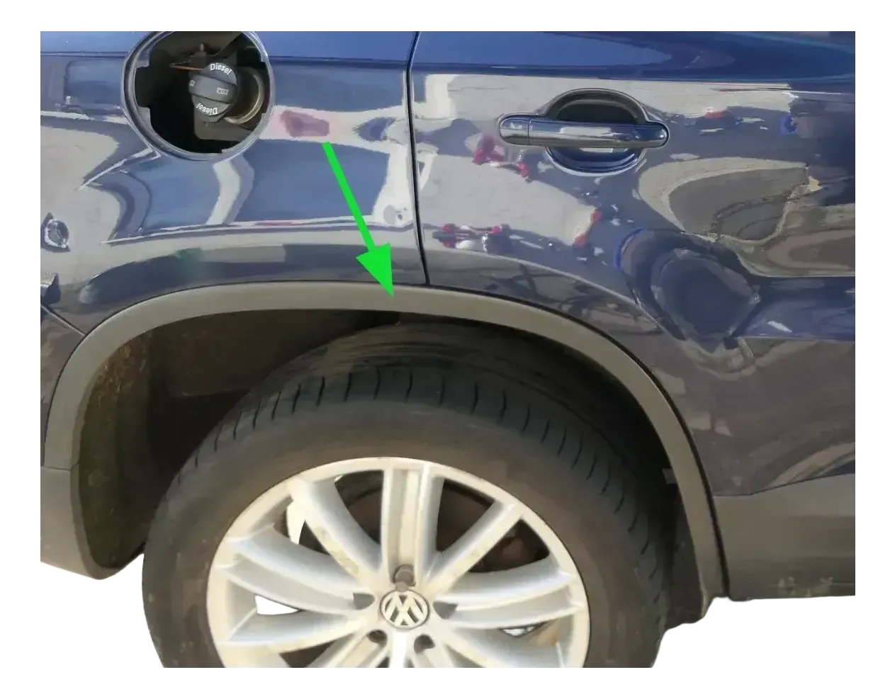VW Tiguan Cross Blende Kotflügel hinten rechts Verkleidung 5N0854820B Abdeckung - Bild 1