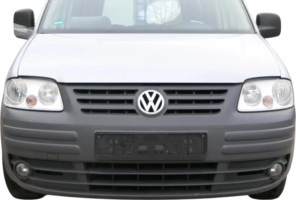 Caddy 2K Stoßstange vorne Frontstoßstange Stoßfänger grau Graphit Grill schwarz - Bild 1
