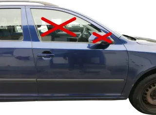 Skoda Octavia 1Z Kombi+Limo Tür vorne rechts Beifahrertür blau LF5Q OhneAnbau - Bild 1