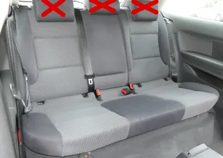 Audi A3 8P Sitz Rückbank Rücksitzbank hinten 3-Punkt-Gurt schwarz Rücksitz - Bild 1