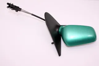 VW Polo 6N manueller manuell Spiegel Außenspiegel rechts Ohne Glas grün LD6T - Bild 1