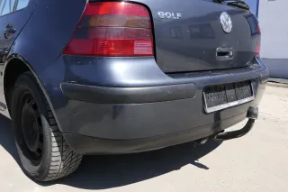 VW Golf 4 Limousine Stoßstange hinten Heckstoßstange Stoßfänger blau grau LC7V c - Bild 4