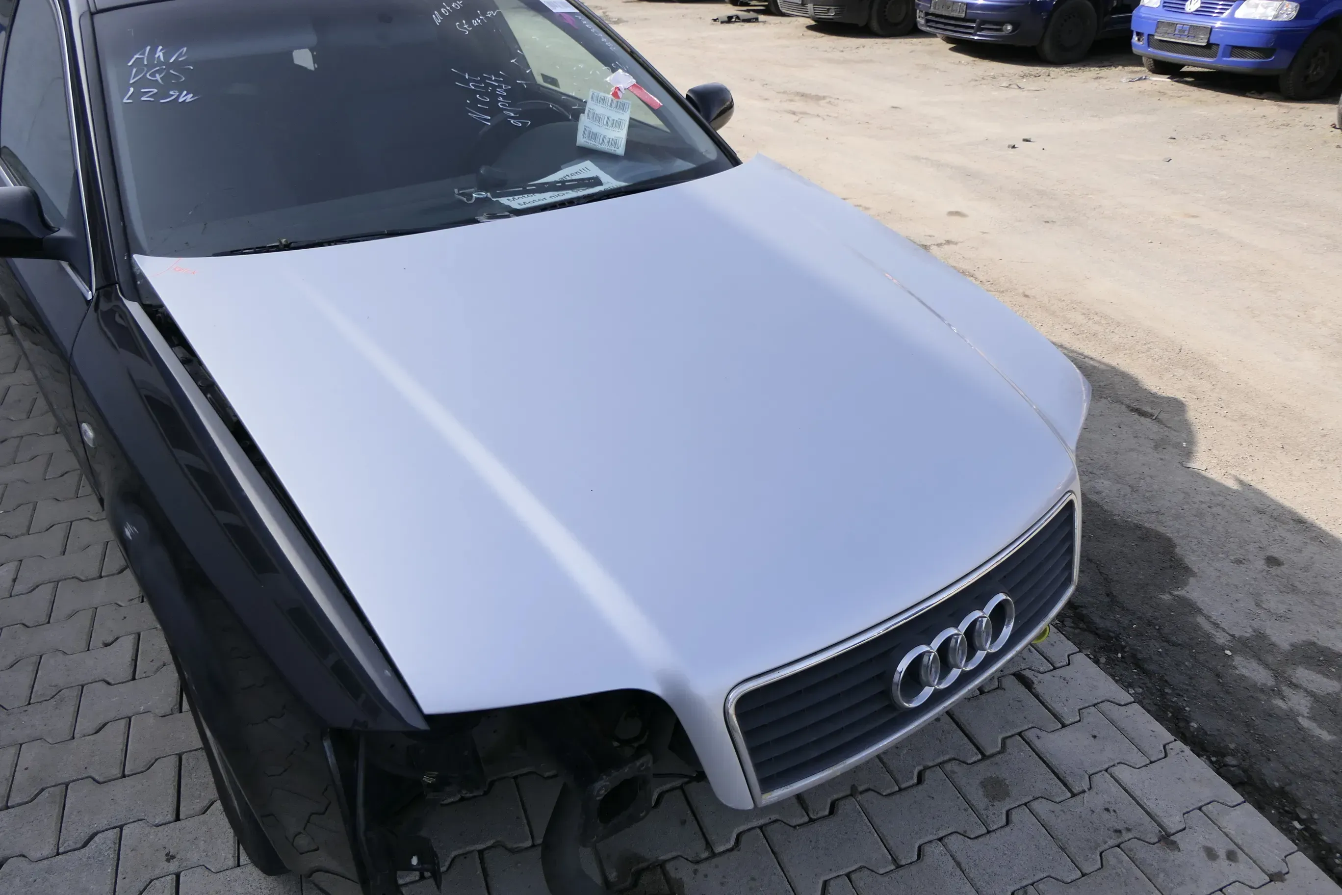 Audi A6 4B Motorhaube Klappe vorn Facelift (ab. Mitte 2002) grau silber LY7W sil - Bild 1