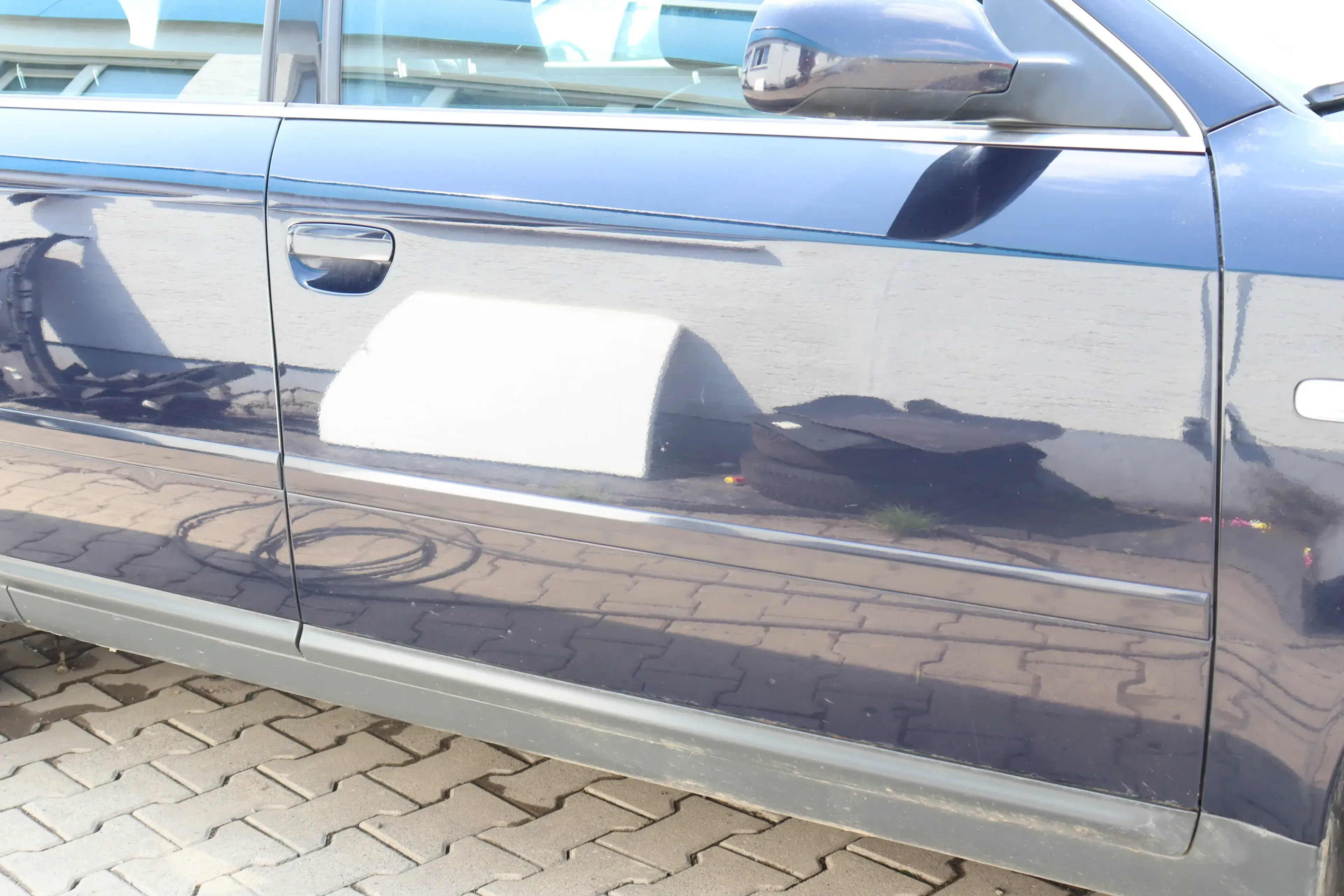Audi A6 4B C5 Tür Türblatt vorne rechts Beifahrertür blau LY7K - Bild 1