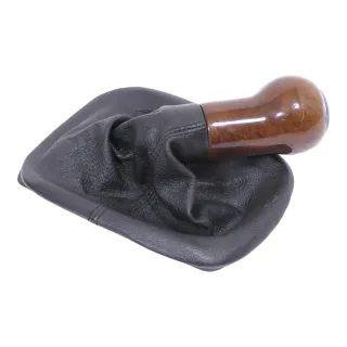 Golf 4 Bora Schaltknauf Schaltsack schwarz TDI Holz Dekor klein - Bild 2