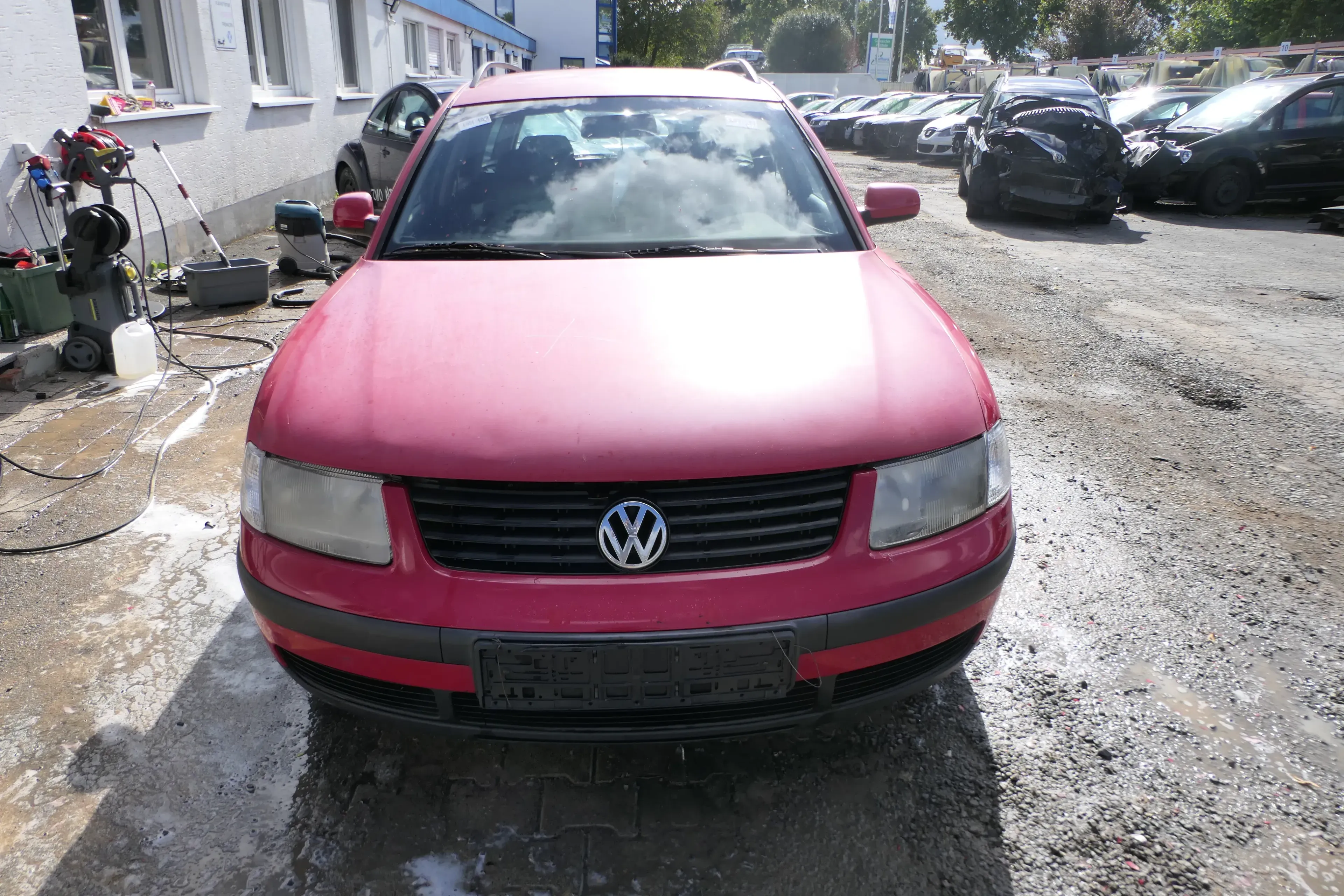 VW Passat 3B Motorhaube Klappe vorne vorn Haube rot LY3D - Bild 1