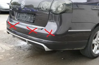 Passat 3C Kombi hinten Lippe Heckansatz Spoiler unten braun LC8Z  CSR-HA050 - Bild 1