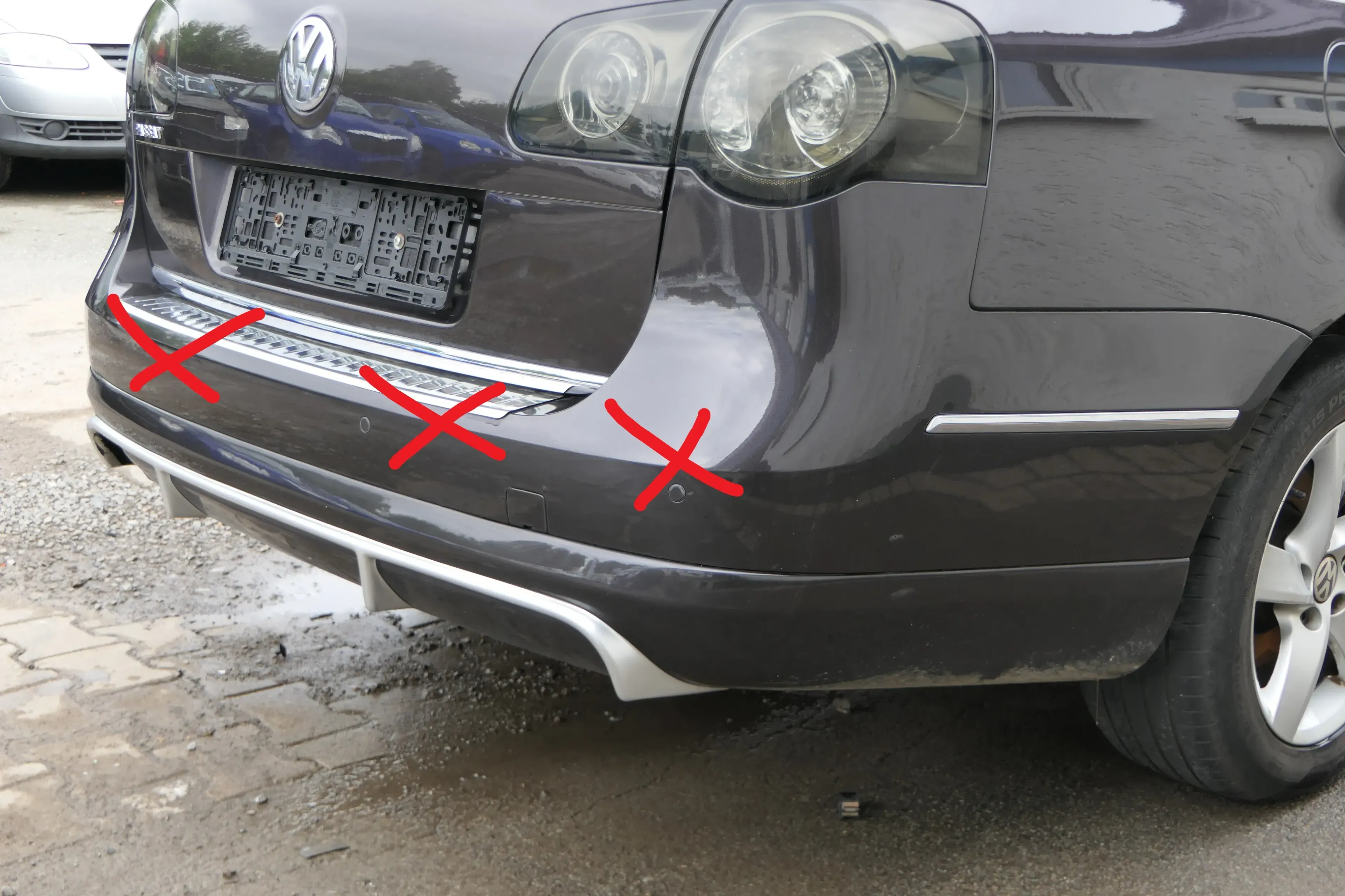 Passat 3C Kombi hinten Lippe Heckansatz Spoiler unten braun LC8Z  CSR-HA050 - Bild 1