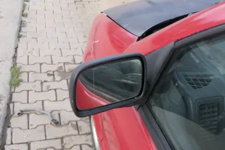 VW Polo 6N elektrischer Spiegel Außenspiegel links außen mit Glas schwarz matt - Bild 2