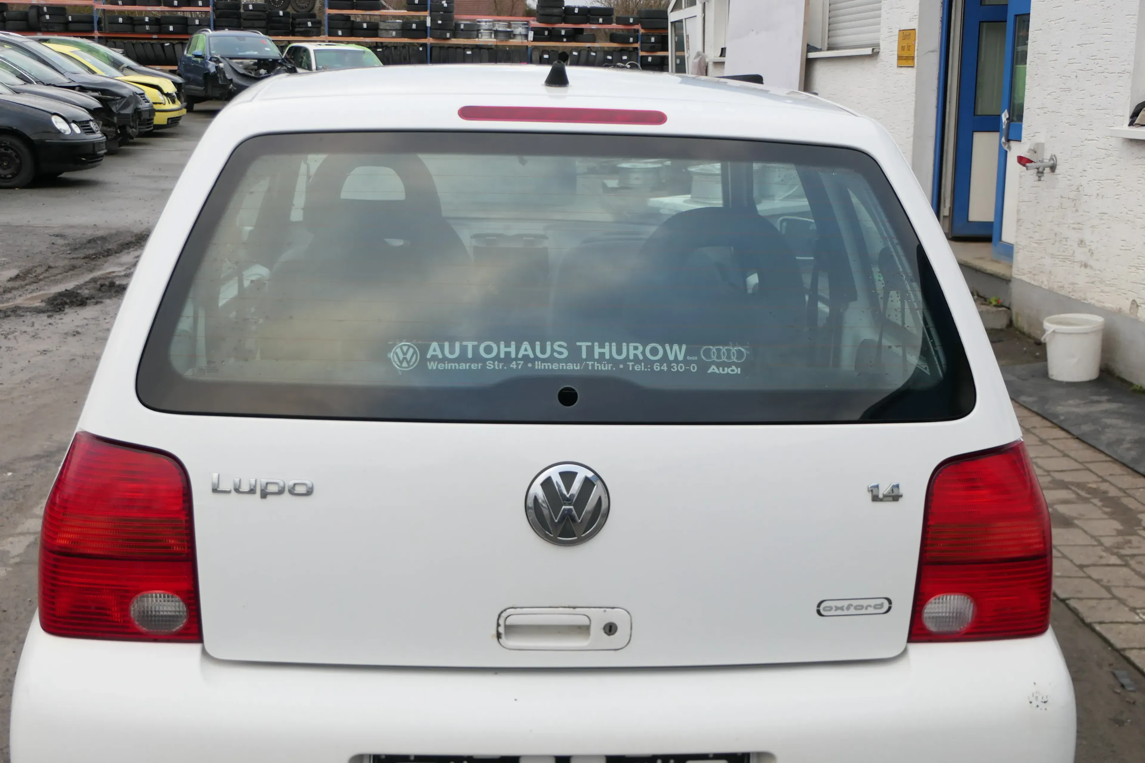 VW Lupo 6X Heckklappe Klappe Kofferraumklappe Scheibe weiß LB9A ohneAnbautei - Bild 1
