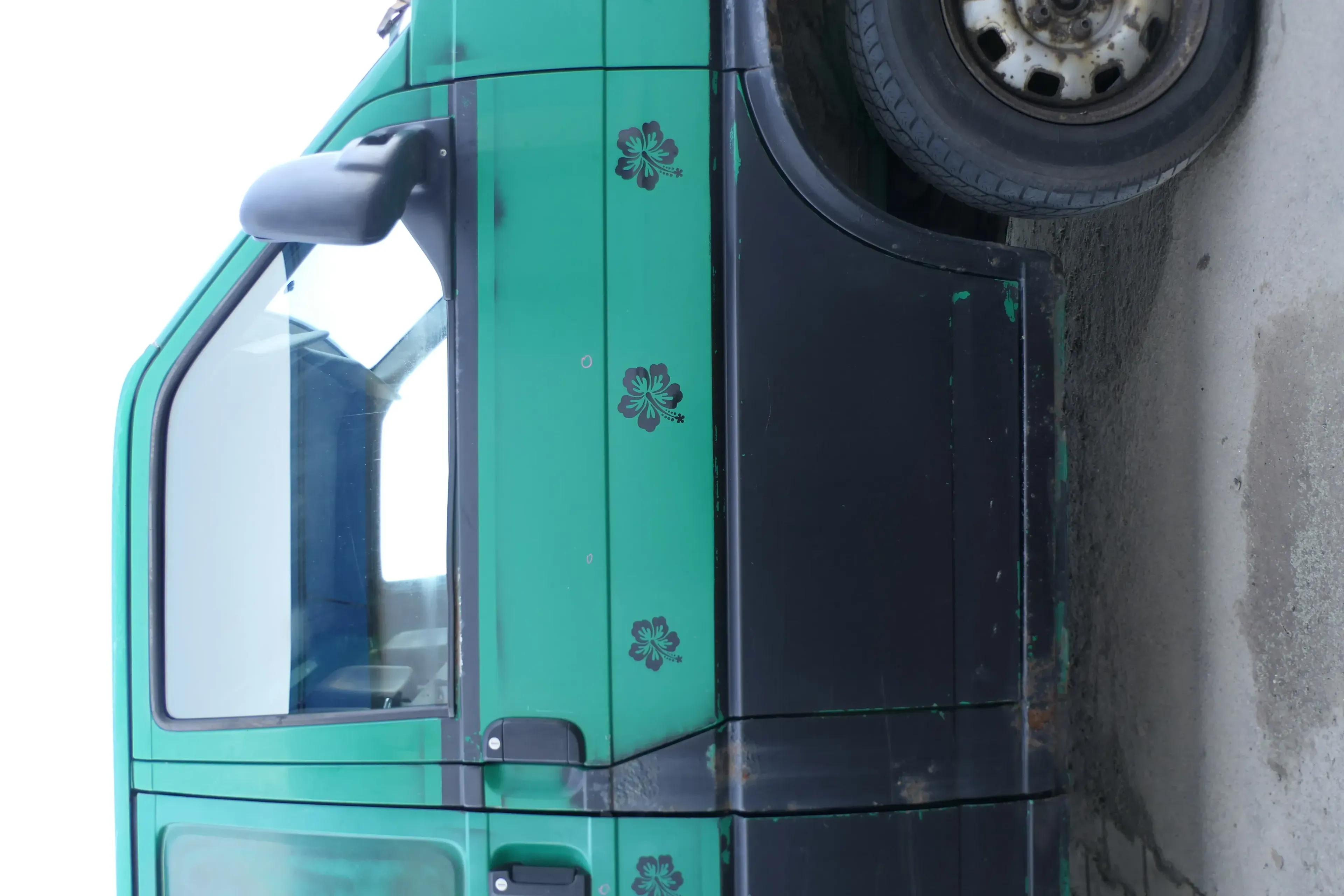 VW T4 Tür vorne rechts grün LA6N Beifahrertür 701831056H bis ca. 1996 ohne Anbau - Bild 1