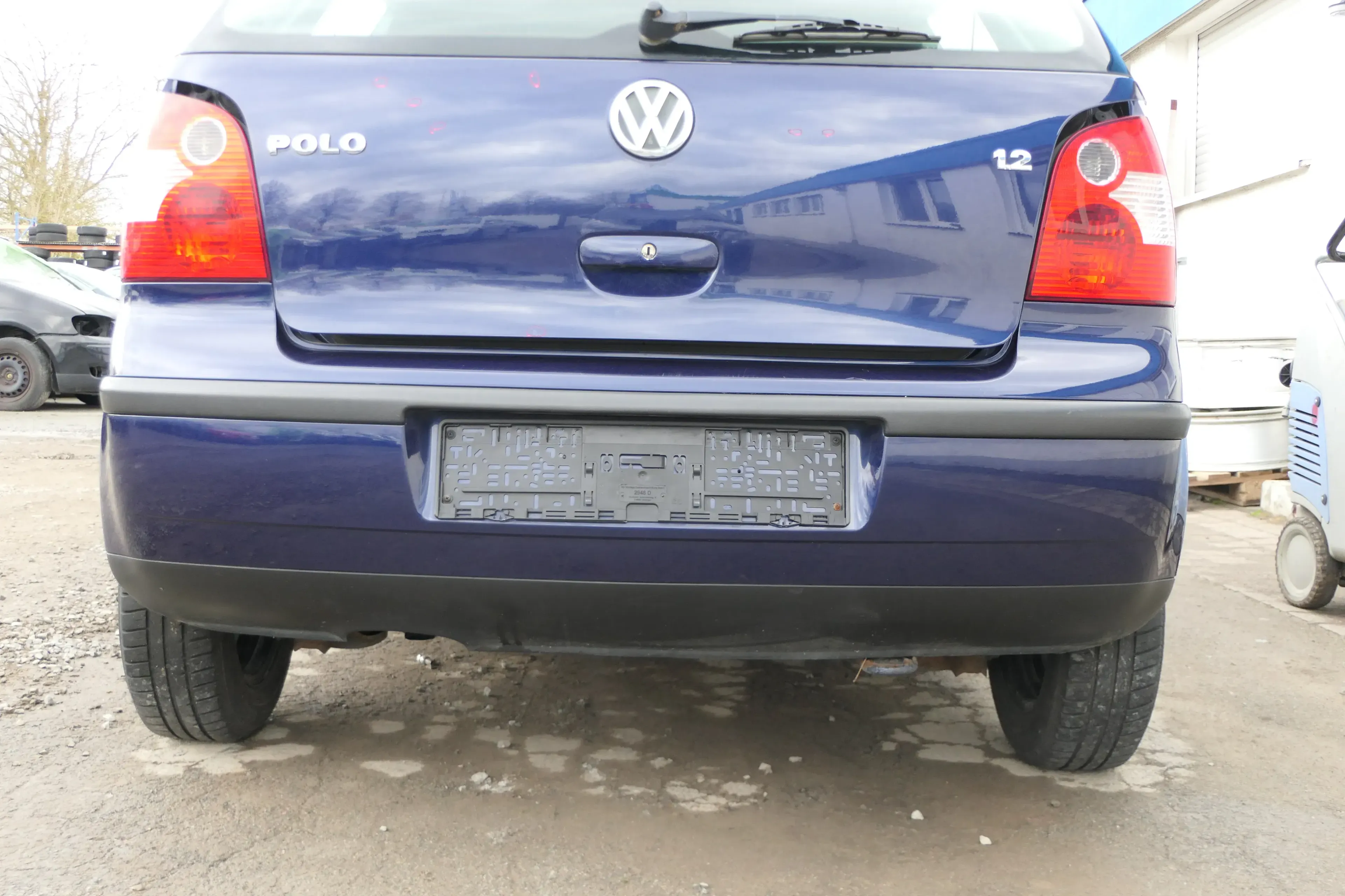VW Polo 9N 9N3 Stoßstange Heckstoßstange hinten blau LB5N indigoblau - Bild 1