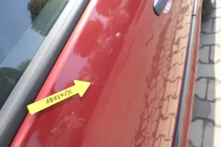 VW Golf 4 Tür vorne links Fahrertür 2/3-Türer braun rot LC3K ohneAnbauteile - Bild 3