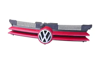 VW Golf 4 Grill Kühlergrill VW Zeichen Logo rot LY3D - Bild 1