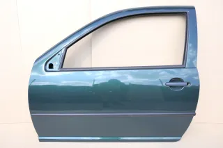 VW Golf 4 Tür vorne links Fahrertür 2/3-Türer grün LC6M - Bild 1
