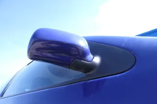 VW Polo 6N mechanisch manuell Spiegel Außenspiegel rechts blau lila LD5D - Bild 4