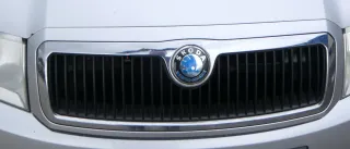 Fabia 6Y Zeichen Kühlergrill Grill Gitter 6Y0853668 silber grau LF7T Logo - Bild 1