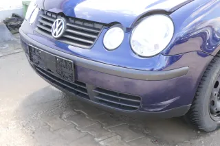 VW Polo 9N Stoßstange Frontstoßstange vorne blau LB5N + Grill - Bild 4