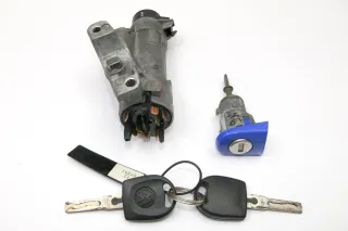 VW Polo 9N 9N3 Schloßsystem 1x links Türschloß & 2x Schlüssel Schloß Zündschloß - Bild 2