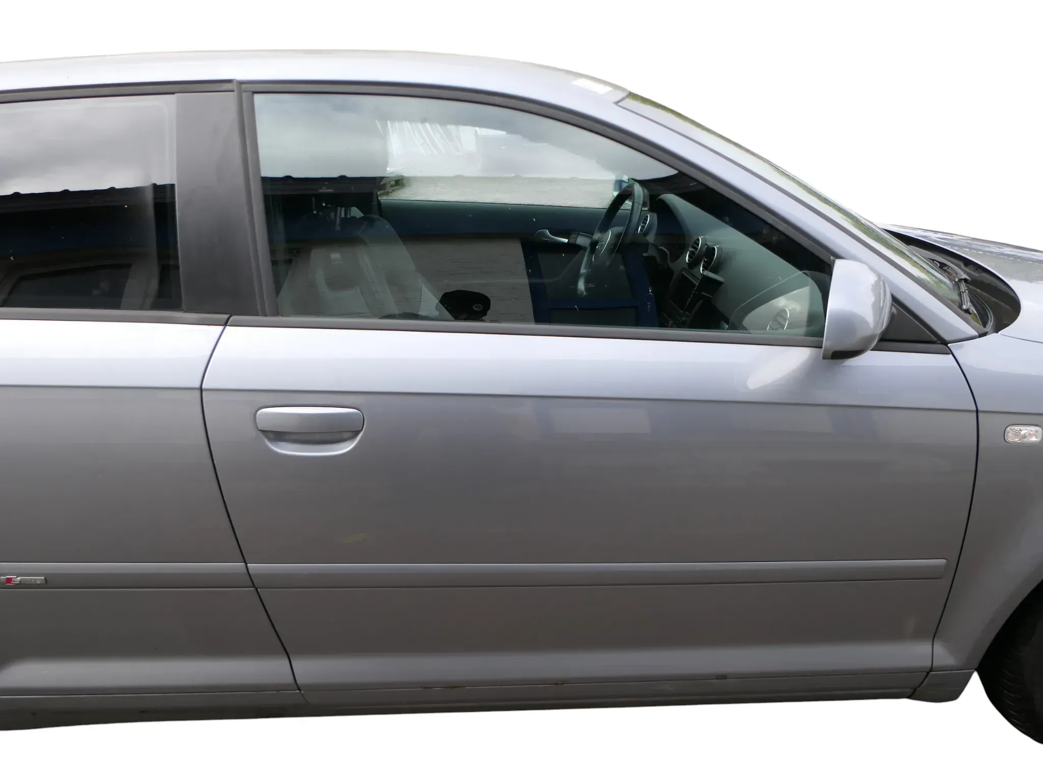 Audi A3 8P 2/3-Türer Tür vorne rechts Beifahrertür Türblatt grau LY7J - Bild 1
