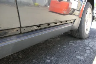 Audi A6 4B C5 Tür nur Türblatt hinten links schwarz LZ9W ebonyscharz - Bild 2