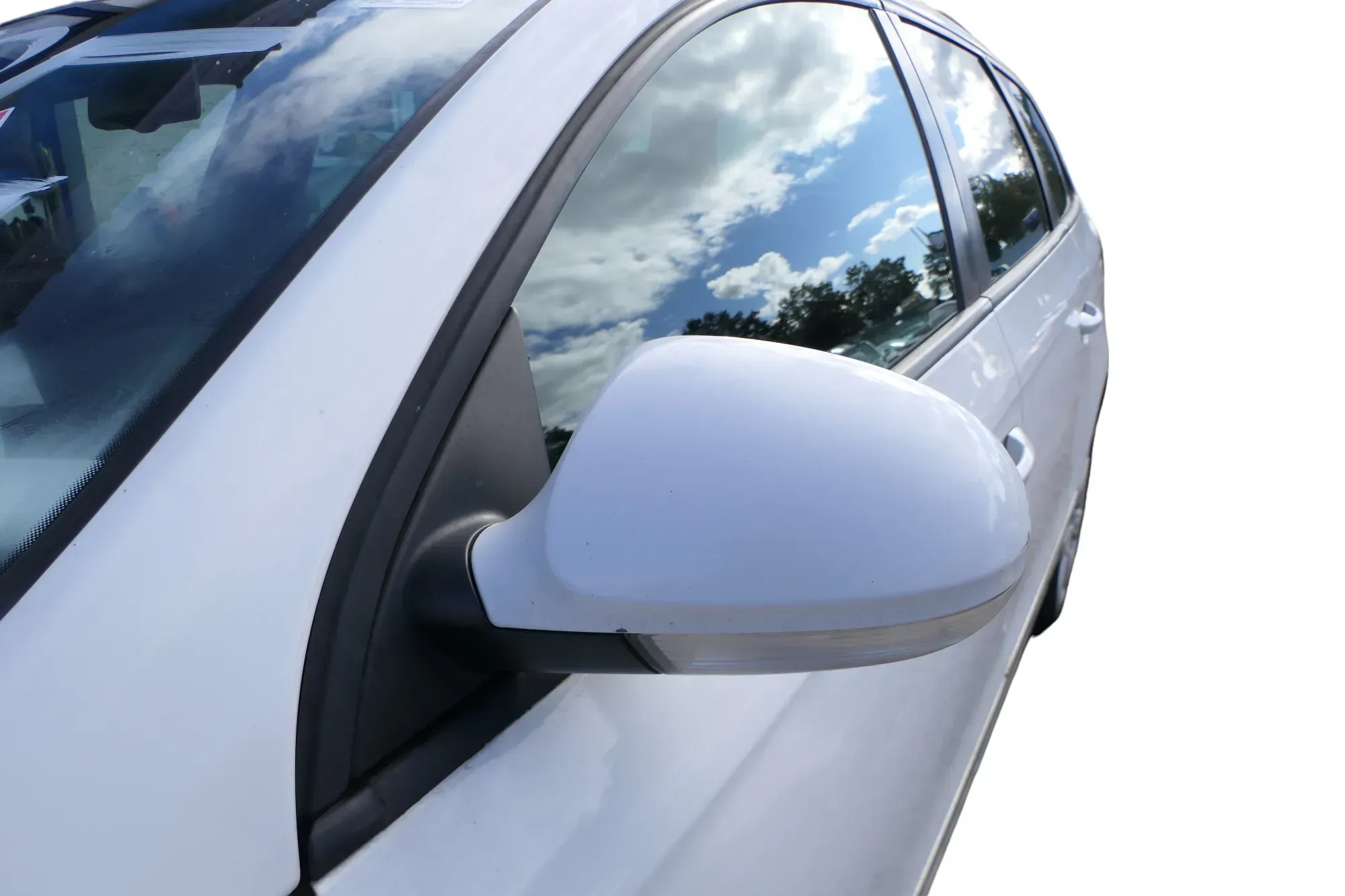 VW Passat 3C elektrischer Spiegel Außenspiegel links mit Glas Blinke weiß LB9A - Bild 1