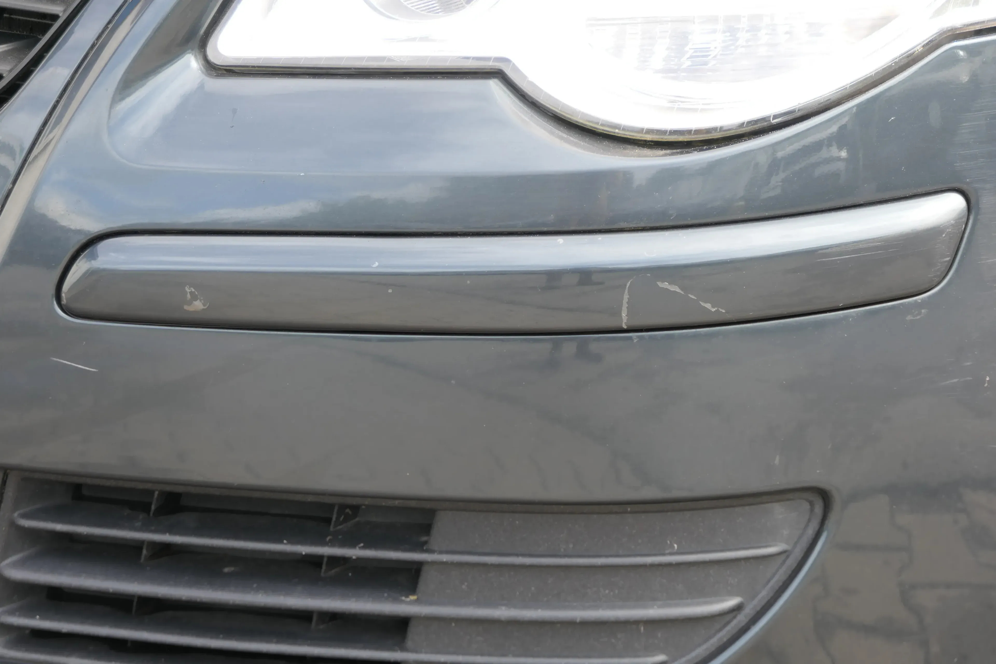 VW Polo 9N3 Stoßstange vorne Frontstoßstange Stoßfänger grau LC7V - Bild 1