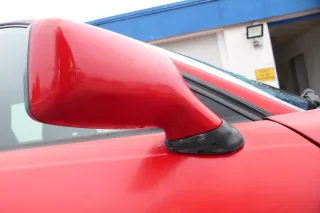 Audi 80 elektrischer elektrisch Spiegel Außenspiegel rechts mit Glas rot LY3H - Bild 3