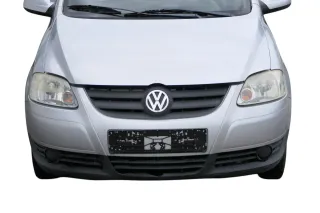 VW Fox 5Z Stoßstange vorne Stoßfänger silber LA7W mit Grill - Bild 4
