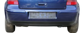VW Golf 4 Limousine Stoßstange hinten Heckstoßstange Stoßfänger blau LB5N - Bild 1