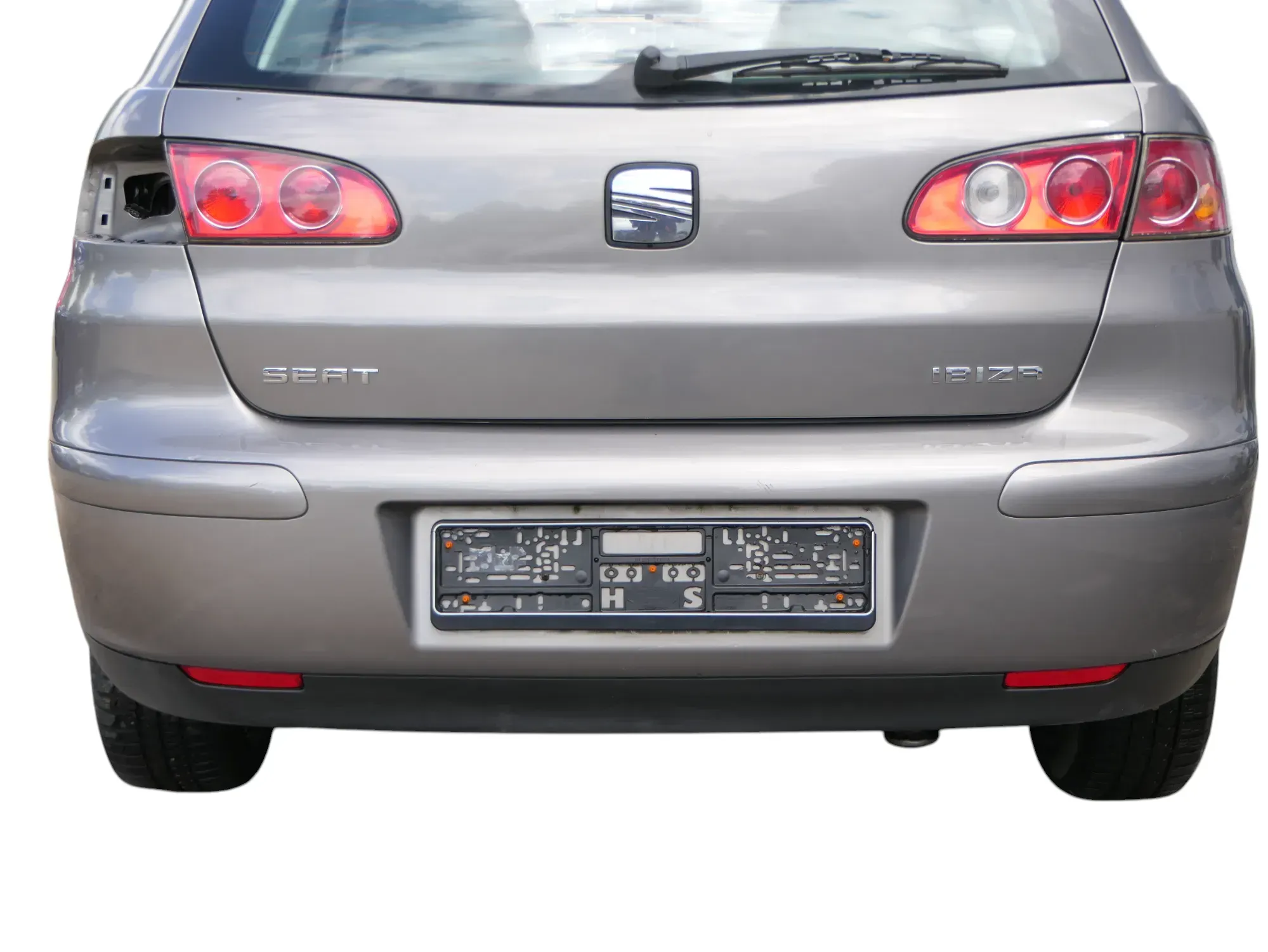 Seat Ibiza 6L Stoßstange Heckstoßstange hinten grau LS7U - Bild 1