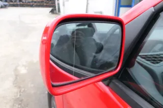 VW Polo 6N elektrischer Spiegel Außenspiegel links außen mit Glas rot LP3G - Bild 2