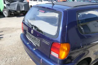 VW Polo 6N Heckklappe Klappe hinten Kofferraumklappe mit Scheibe blau LB5N - Bild 4