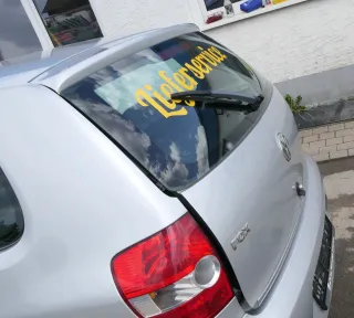 VW Fox 5Z Heckklappe Kofferraumklappe Klappe hinten + Scheibe silber LA7W - Bild 3