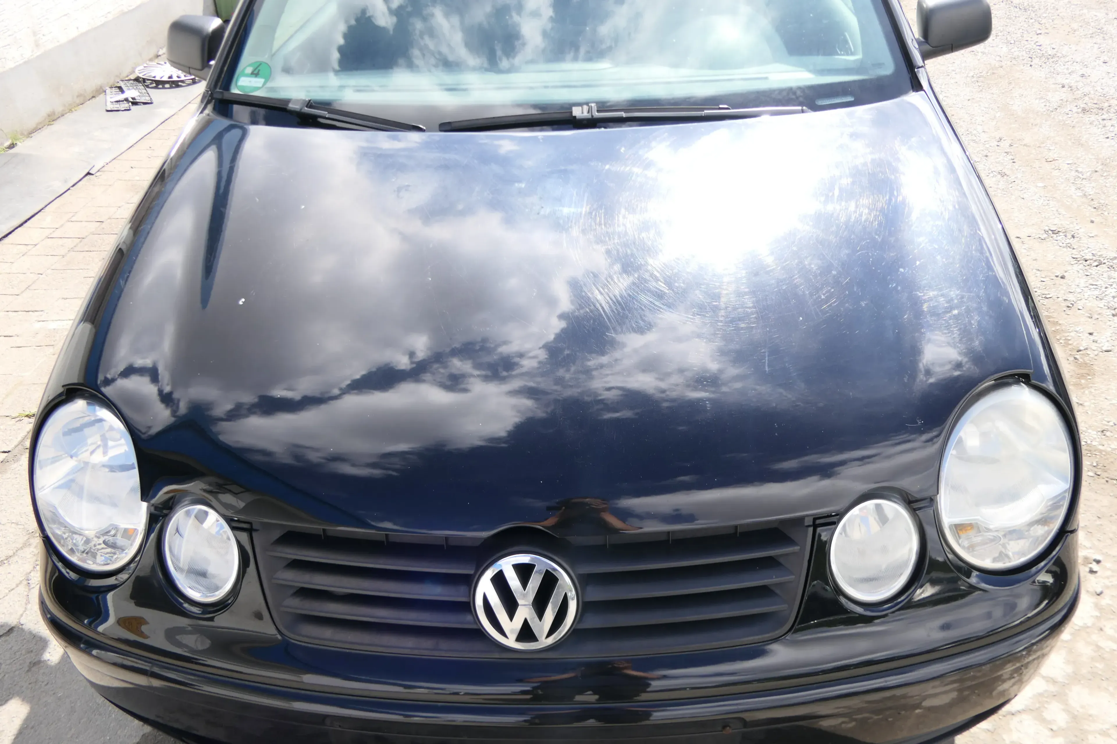 VW Polo 9N Motorhaube Klappe Haube vorne schwarz L041 bis ca. Bj. 2004 - Bild 1