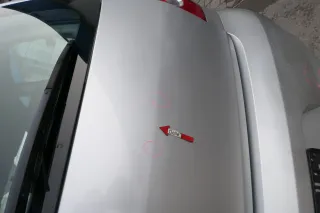 VW Fox 5Z Heckklappe Kofferraumklappe Klappe hinten + Scheibe silber LA7W - Bild 5