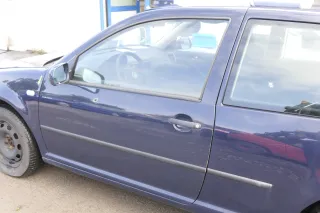 VW Golf 4 Tür vorne links Fahrertür 2/3-Türer blau LA5G ohneAnbauteile - Bild 1
