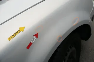 VW Passat 3B Kotflügel vorne rechts silber LB7Z grau - Bild 3