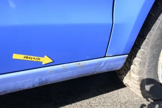 VW Polo 9N 9N3 Tür vorne rechts Beifahrertür 2/3-Türer blau LA5F ohneAnbautei - Bild 2