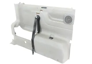 VW T4 Verkleidung Abdeckung Seite hinten links grau Multivan Klappe -ohneGurt - Bild 4