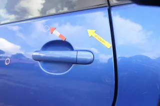 VW Polo 9N 9N3 Tür hinten links 4/5-Türer blau LA5M - Bild 5