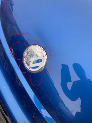 VW New Beetle 9C Motorhaube Klappe vorne blau LA5W - Dellen - Bild 5