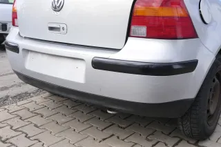 VW Golf 4 Limousine Stoßstange hinten Heckstoßstange Stoßfänger silber LB7Z grau - Bild 4