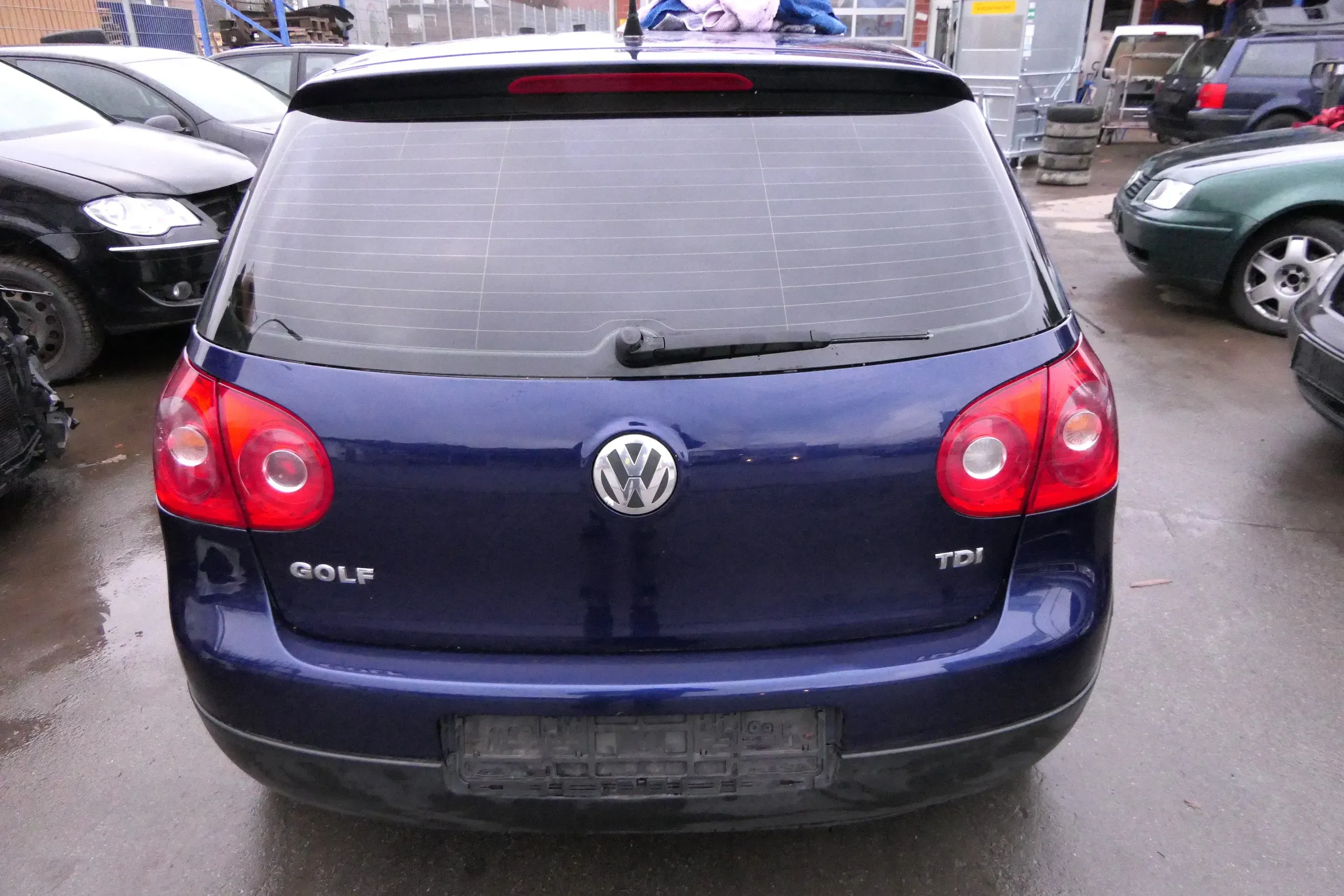 VW Golf 5 V Heckklappe hinten Kofferraumklappe Scheibe blau LD5Q Klappe - Bild 1