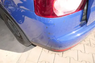 VW Touran 1T Stoßstange hinten Heckstoßstange Stoßfänger blau LL5M - Bild 3