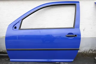 VW Golf 4 Tür vorne links Fahrertür 2/3-Türer blau LW5Z - Bild 1