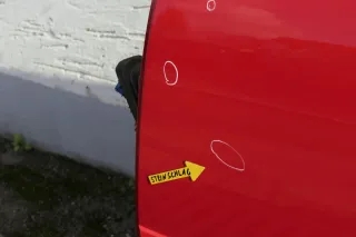 VW Polo 9N 9N3 Cross Tür hinten links rot LP3G 4/5-Türer mit Scheibe - Bild 6