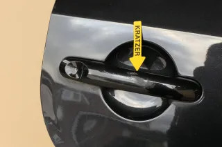 VW Touran 1T 1T3 Tür hinten rechts schwarz LC9Z mit Scheibe Dellen! - Bild 5