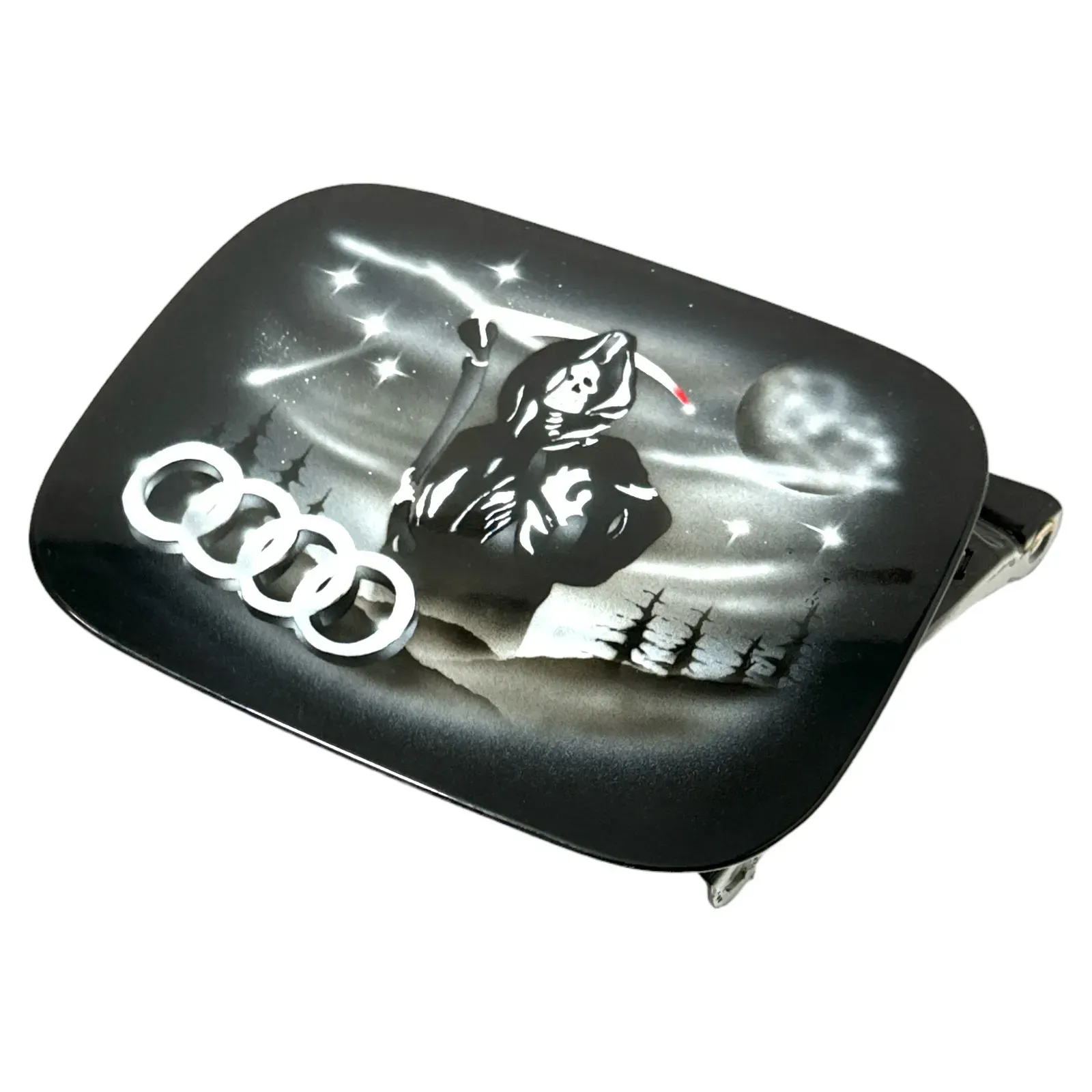 A6 4B 4Z Tankdeckel Tankklappe Tank Deckel Klappe schwarz Airbrush Sensenmann - Bild 1