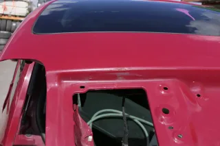 VW Sharan 7M 7M3 Heckklappe Scheibe  Klappe hinten ab Bj.2000 rot LK3A - Bild 2